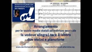 LA VEDOVA ALLEGRA Tace il labbro arrangiamento 2 violini pianoforte wwwdanilomascalialtervistaorg [upl. by Llebana842]