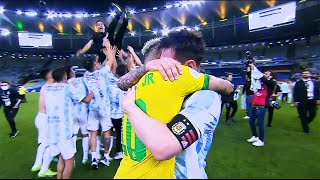 Lionel Messi vs Brazil Copa America Final 2021 Tears Of Joy With Celebrations  HD 1080i [upl. by Ytteb]