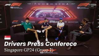 F1 Drivers Press Conference Group 2  SingaporeGP 2024 [upl. by Lednik]