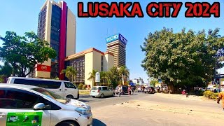 Lusaka city central business district in 2024 cairo road walk tour [upl. by Trust]