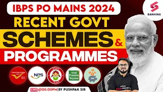 IBPS PO Mains 2024  IBPS PO Recent Govt Schemes And Programmes  by Pushpak Sir [upl. by Ylam]