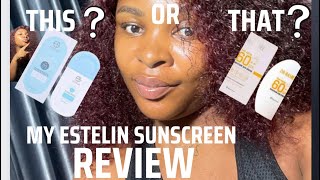 MY ESTELIN SUNSCREEN REVIEW  DR RASHEL SUNSCREEN amp ESTELIN SUNSCREEN WHICH SHOULD YOU GO FOR [upl. by Akilak]