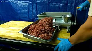 LEM 32 Meat Grinder Review amp Making Brats [upl. by Notgnirra]