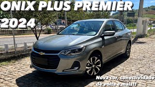 Chevrolet Onix Plus Premier 2024  Nova cor conectividade de volta e mais 4K [upl. by Haniraz]