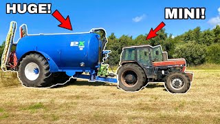 OVERSIZED TANKER ON MINI TRACTOR CAN IT BE DONE [upl. by Chessa]