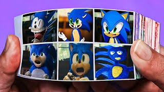 Funny Sonic Flipbook  Sonic Uh Meow Compilation Flip Book [upl. by Werdnael]