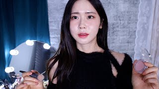 ASMRsub 아이돌 메이크업샵  귀여움을 담당하는 막내 멤버 메이크업  KPOP Idol Make up Role Play [upl. by Odawa]