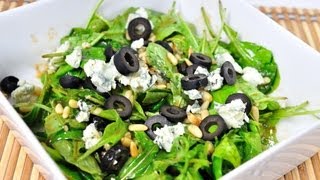 ร็อคเก็ตสลัดกับบลูชีส แบบเอเชีย Rocket Salad with Blue cheese Oriental style [upl. by Sandye]