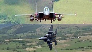 🇺🇸 Awesome Low Flying Fighter Jets Mach Loop Wales 2018 [upl. by Kragh610]