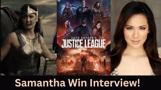 Samantha Win Interview wonderwoman zacksnydersjusticeleague [upl. by Euh]