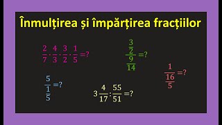 Fractii ordinare cu intregi inmultirea si impartirea exercitii clasa 5Invata Matematica Usor [upl. by Anyar]