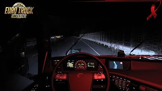 Night drive with Volvo FH Globetrotter XL D1  Euro Truck Simulator 2 [upl. by Nagey]