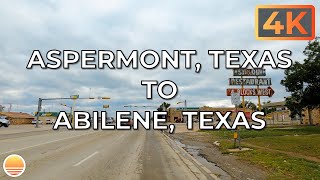 Aspermont Texas to Abilene Texas USA on US 83 South An UltraHD 4K Real Time Driving Tour [upl. by Auguste]