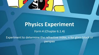 Experiment Determine the refractive index n for glass block or perspex [upl. by Yadrahs]