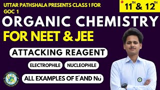 GOC CLASS 1 ELECTROPHILE AND NUCLEOPHILE  ATTACKING REAGENTS IN ORGANIC CHEMISTRY  JEE AND NEET [upl. by Anoirtac]