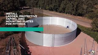 Corrugated Steel Water Tank Installation Overview Video [upl. by Stoat]