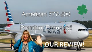 American 777200 Premium Economy Review Is It Worth It Our Flight to Dublin Ireland [upl. by Ennayram806]