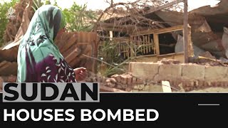 Houses in Sudan bombed far from front line of fighting [upl. by Bysshe775]