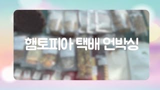 햄토피아 햄토피아 택배 언박싱📦  사료 및 간식 구매🛍  네번째 구매 후기💰  화내는 햄스터🐹 [upl. by Arihsaj]