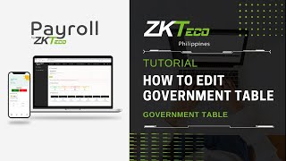 ZKPayroll  Government Table  How to Edit [upl. by Namara]