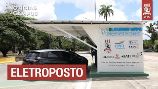 Eletroposto da UFPE oferece conforto e recarga rápida para usuários de carros elétricos  NC 105 [upl. by Asle]