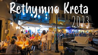 Rethymno Crete Kreta walking tour 4k Greece 2023 [upl. by Liana71]