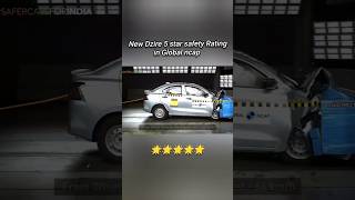 New Dzire 5 star safety Rating in Global ncap 🔥  shorts [upl. by Ailed]