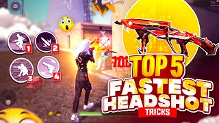 Top 5 Secret Headshot Trick For M1887 Ump amp Desert Eagle 😱  One Tap Headshot Trick  Free Fire [upl. by Einamrej838]