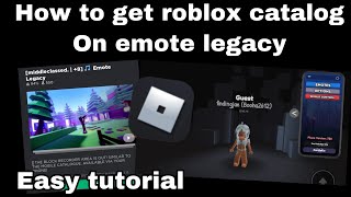 How to get the roblox catalog  emote legacy👀 [upl. by Meghann727]