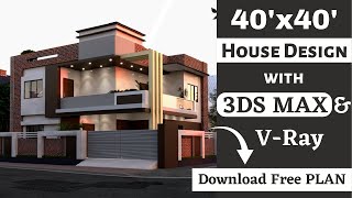 Duplex House Design in 3DS Max with VRay  Complete Project from AutoCAD Plan to Final Rendering [upl. by Kutzenco]