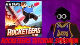 ROCKETEERS Tutorial Speedrun roblox speedrun gaming [upl. by Lachman]