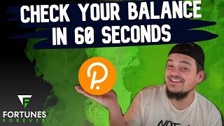 How to check your Polkadotjs wallet balance in 60 seconds ⏱● [upl. by Ecaj]