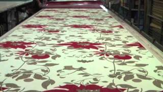 Publisher Textiles Hand Screen Printing quotBotanicaquot onto Fabric [upl. by Nyvar146]