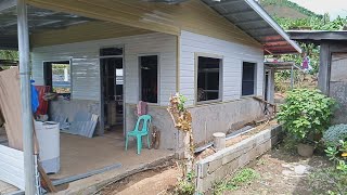 Half Metal Cladding House Design Idea  Yolanda Type All Steel amp Cement Materials  Filipino [upl. by Ahsiki]