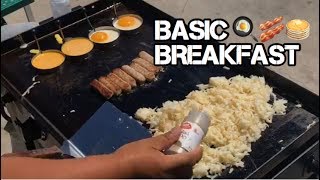 ♨️ How To Make The Most Basic Breakfast Meal On A Blackstone Griddle Eggs Sausage And Hash Browns [upl. by Jolynn]