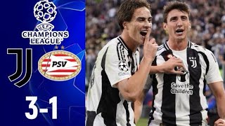 Juventus  PSV 31 Highlights UEFA Champions League 202425 juve vs psv [upl. by Caylor]