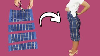 One of the easiest ways to upsize of a denim skirt if it is too small [upl. by Anytsyrk]