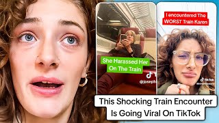 TikToker Exposes Arrogant Train Lady In Viral Video [upl. by Rillings473]