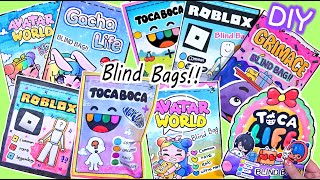 Paper Diy Roblox Blind bag Unboxing tocaboca asmr roblox diy [upl. by Suirtimid214]