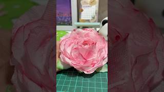 Easy tissue paper rose 🌹diycraft papercraft paperflower artshorts papercrafttutorial paperart [upl. by Amann872]