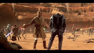 Mace Windu vs Jango Fett  Full Fight Scene  Star Wars Attack of the Clones [upl. by Nogaem]