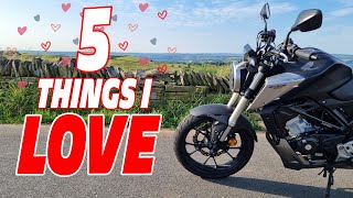 TOP 5 things I LOVE about my 2019 HONDA CB125R [upl. by Estis]