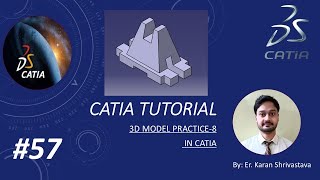 CATIA 3D Solid Practice 8 [upl. by Burnight]