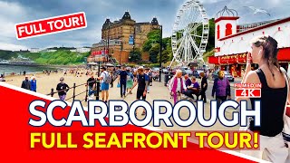 SCARBOROUGH UK  Full tour of Scarborough Yorkshire from Beach and Sea to Grand Hotel amp Spa Theatre [upl. by Lorilyn]