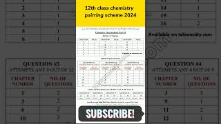 2nd year chemistry pairing scheme 2024 shorts short 12thchemistry viral [upl. by Ellord]