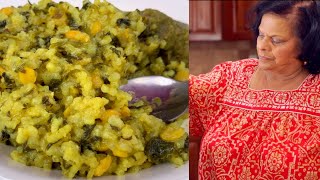 Best Kitcherie  Spinach amp Split Peas Rice  VEGAN  Kichadi [upl. by Zobkiw]