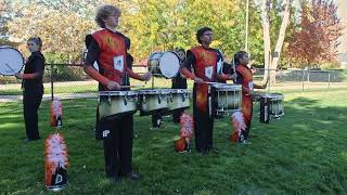 2024 Fruitland HS Marching Band  Battery Warm Up DIII [upl. by Yorgo]