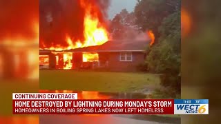 Family loses home after flooding prevents crews from getting to the scene of a lightning strike f [upl. by Bennie]