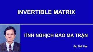 Invertible matrix Tính ma trận nghịch đảo  Bui The Tam [upl. by Schwenk]