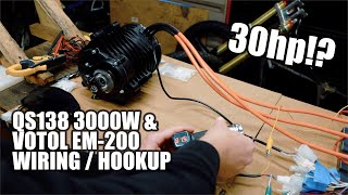 QS138 70h v3 amp VOTOL EM 200 Controller Wiring and Hook up Ebike [upl. by Carlisle]